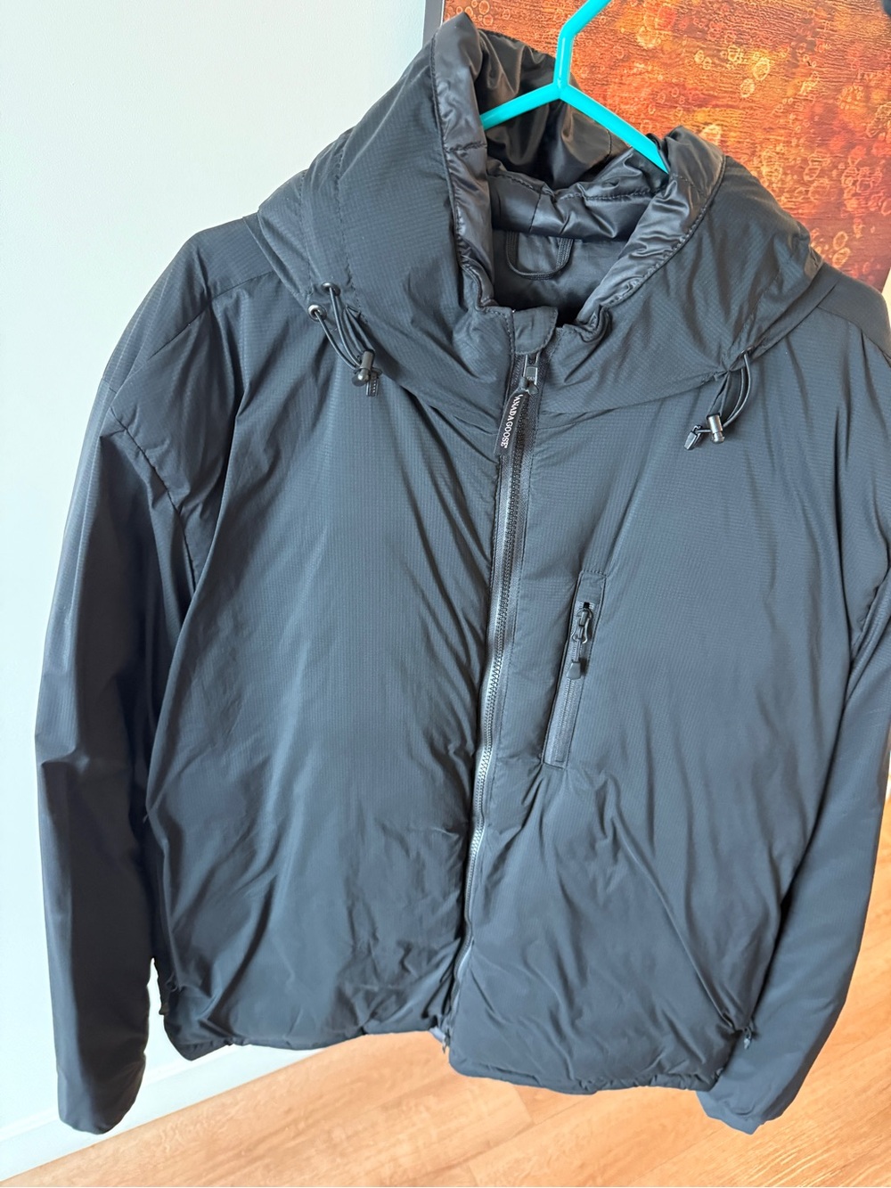 Canada Goose Black Hooded Insulated Puffer Jacket